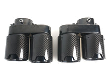 1 Pair L+R Carbon Fiber Exhaust Tip Replace For BMW G05 X5 G06 X6 G07 X7 2019-2026 M-Sport Only