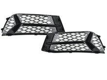 Gloss Black Fog Light Grilles Cover Pair For 2017–2020 Audi A3 8V Sedan (Non-S-Line)