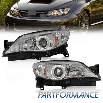 Chrome Halogen Headlight For 2008-2011 Subaru Impreza Outback 2008-2014 WRX LH&RH Front Lamps