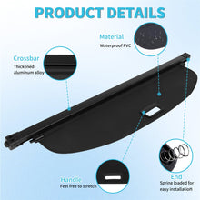 Retractable Rear Cargo Cover For Acura RDX 2019–2025 Security Shield