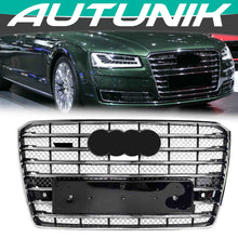 S8 Style Chrome Front Bumper Mesh Grille for Audi A8 W12 2015-2018