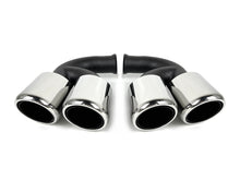 Pair For 2011-2014 Porsche Cayenne 92A 958 Stainless Rear Muffler Pipes Exhaust Tips Chrome