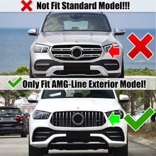 All Black GTR Front Grille for Mercedes W167 C167 GLE GLE400 GLE350 Coupe GLE63S AMG 2020+