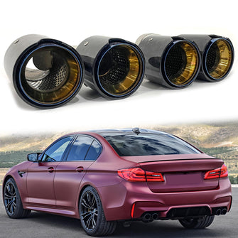 Forged Carbon Fiber Exhaust Tips Muffler Pipe for BMW G30 G31 540i M-Sport 2017-2019-2023