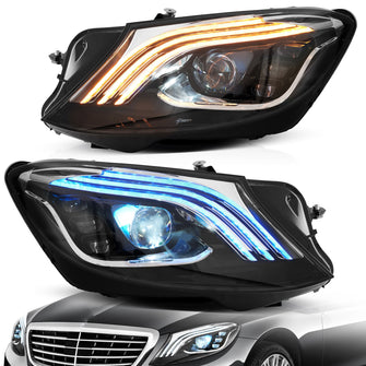 LED Headlights For Mercedes Benz S-Class W222 2014-2017 w/DRL Startup Animation