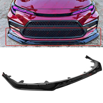 For 2020-2025 Toyota Corolla Sedan SE XSE V2 Gloss Black Front Bumper Lip Splitter