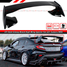 Gloss Black High Trunk Spoiler Wing for 2022+ Subaru WRX 2nd Gen Sedan