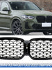 Black Diamond Front Bumper Grill for BMW X3 G01 X4 G02 2022-2024