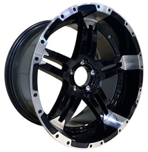 18" X 9" Trailer Wheel Gloss Black Turismo Machined Face 5 Lug 4.5 Center