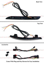 Smoke Lens Rear Bumper Sequential LED Light Reflectors For Honda Accord 2023 2024 w/ Dynamic Star-up Animation