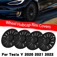 4pcs19 inch Matte Black Hub Cap Wheel Rim Cover For Tesla Model Y 2020-2023