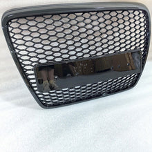 Front Bumper Center Grille Honeycomb Grill Gloss Black For Audi A6 C6 2004-2008