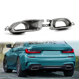 Chrome Square Exhaust Tips for BMW G20 G21 M340i 2019-2022