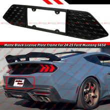 For 2024-2026 Ford Mustang S650 Matt Black Rear License Plate Frame Holder Panel
