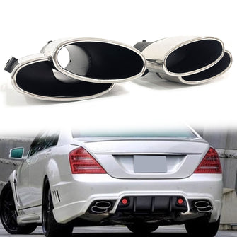 WALD Style Chrome Exhaust Tips Pipes for Lexus LS600h Mercedes BMW Porsche