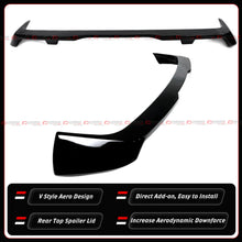 For 2019-2025 BMW X7 G07 M50i M60i Gloss Black Rear Bumper Diffuser Kit + V Style Roof Spoiler