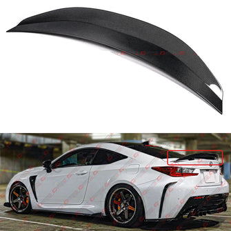 Carbon Fiber Highkick Rear Trunk Spoiler Wing For 2015-2024 Lexus RC F RCF