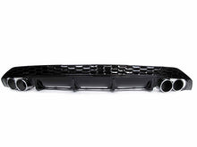 For 2022-2024 Audi A3 8Y S-line Gloss Black Honeycomb Rear Diffuser w/ Twin Exhaust Tips Replacement