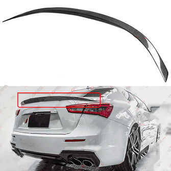 For 2014-2024 Maserati Ghibli FD Style Sleek Real Carbon Fiber Trunk Spoiler Wing