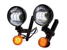 4.5" LED Passing Light Brackets Black for Harley Road Glide 2006-2023