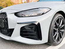 Gloss Black Front Bumper Air Duct Splitter Trims for BMW 4-Series G26 4-Door M-Sport 2021-2024