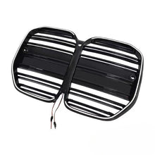 For 2021-2026 BMW 4 Series G22 G23 430i M440i Coupe Gloss Black Front Bumper Grille w/ LED Light
