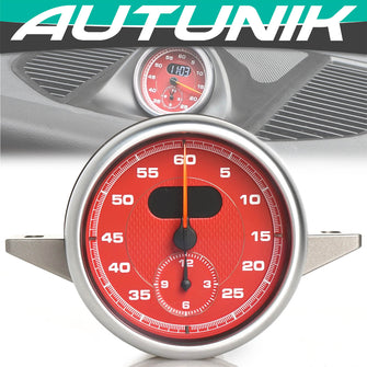 Chronometer Clock Stopwatch for Porsche 718 Boxster, 718 Cayman, 718 Spyder, Carrera 911, Cayenne 19-25, Macan 2018-2023