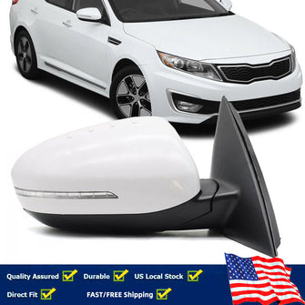 5Pin Right Passenger White Side Mirror For Kia Optima 2011-2013 W/Turn Signal 5Pin Manual Fold