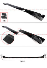 For 2020-2024 Tesla Model Y Performance 2pc Winglet Gloss Black Side Skirt Extension