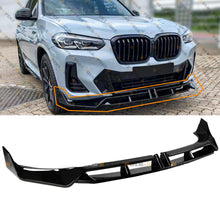 For 2022-2025 BMW G01 X3 G02 X4 LCI M Sport Gloss Black Front Bumper Lip