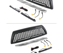 Black Front Bumper Upper Grille Fits For Toyota 4Runner 2006-2009 Honeycomb Grill With Light