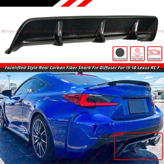 LCI Style Real Carbon Fiber Rear Bumper Diffuser For 2015-2018 Lexus RC F RCF