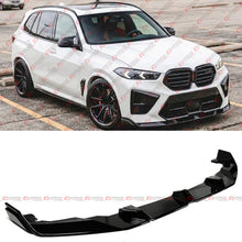 For 2024-2026 BMW F95 X5M F96 X6M LCI LT Style Gloss Black Front Bumper Lip Splitter