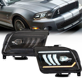 Full LED Projector Headlights w/ Dynamic Animation For 2005-2009 Ford Mustang