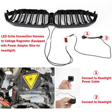 For 2019-2023 BMW X6 G06 Front LED Grille LED Bumper Kidney Grill Gloss Black