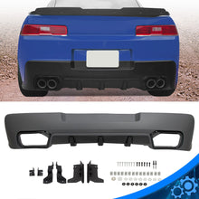 Rear Bumper Diffuser Lip Lower Valance Gray For 2014-2015 Chevy Camaro ZL1 Z28