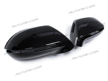 Gloss Black Side Mirror Covers Caps For AUDI A7 C7 S7 RS7 2012-2018 w/ lane assist mc130