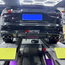 For Audi A5 B9 S-line S5 2017-2019 ABS Carbon Fiber Rear Bumper Lip Diffuser W/LED
