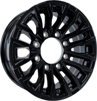 16X6 Aluminum Trailer Wheel 8 Lug 6.5 Center Edge Black Rim