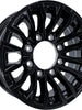 16X6 Aluminum Trailer Wheel 8 Lug 6.5 Center Edge Black Rim