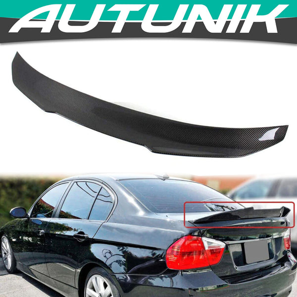 For BMW 3 Series E90 4Door/E90 M3 PSM Style Carbon fiber Rear Spoiler Trunk  wing 2004-2011 FRP honeycomb Forged