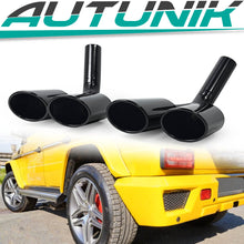 Black Rear Muffler Exhaust Tip Fits Mercedes G-Wagon G350 G63 AMG W463 1990-2018
