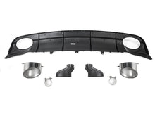 Gloss Black Rear Diffuser + Silver Exhaust Tips for Audi A6 C7.5 S-Line 2016–2018
