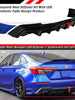 Blue LED Rear Diffuser & Corner Spats For 2022-2024 Honda Civic Sedan