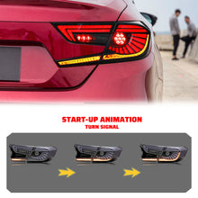 LED Clear Tail Lights for Honda Accord 10Th Gen 2018-2022 Animation Rear Lamps