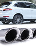 Chrome Exhaust Tips Tailpipe For Porsche 958.2 Cayenne 92A 2015-2018 V6 V8 et97