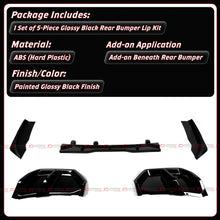For 2025-2026 BMW X3 G45 M Sport V-ST Style Gloss Black Rear Bumper Diffuser Kit