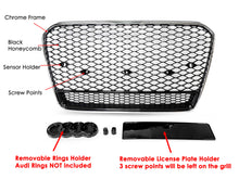 For 2013-2016 AUDI A5 S5 RS5 Front Bumper Honeycomb Grille Grill + Chrome Frame