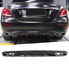 Black Rear Diffuser Chrome Exhaust Tips for Mercedes W213 Non-AMG 2017-2020 di35