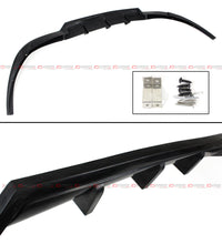 For 2010-2016 Hyundai Genesis Coupe Walker Style Rear Bumper Diffuser Unpainted Black